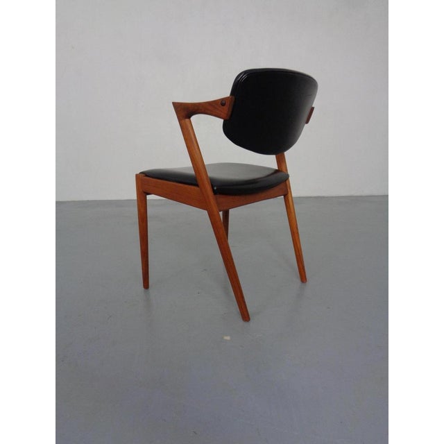 Wood Model 42 Dining Chair in Teak by Kai Kristiansen for Schou Andersen, Denmark, 1960s For Sale - Image 7 of 13