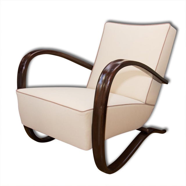 Wood H-269 Lounge Armchairs by Jindrich Halabala for UP Zavody, 1930s, Set of 2 For Sale - Image 7 of 13