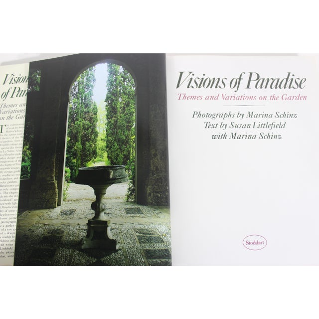 Visions of Paradise Themes and Variations on the Garden by Marina Schinz 1985 Linen Hard Cover Book With Dust Jacket For Sale - Image 9 of 16