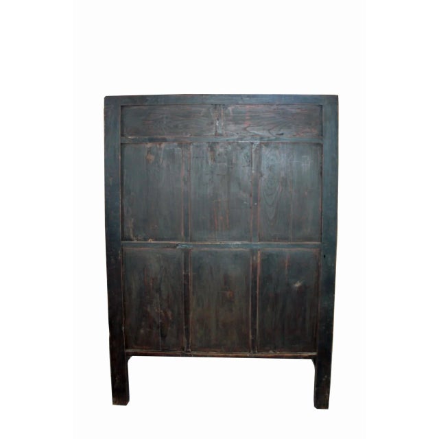 Late 19th Century Red Antique Chinese Chinoiserie Style Cabinet For Sale - Image 11 of 13