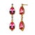 14k Yellow Gold Natural Pink Topaz and Diamond Long Drop Earrings For Sale - Image 12 of 12