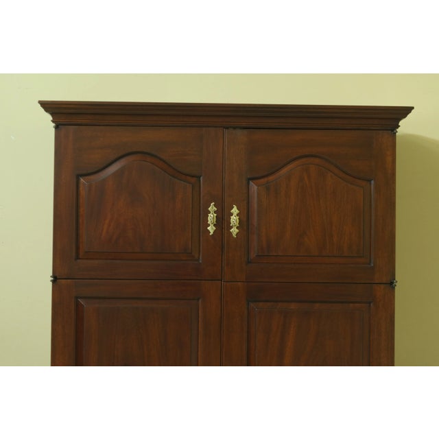 C.1999 Finish No. 29 Model 1200 Solid Mahogany High Quality Construction Raised Panel Doors Chippendale Style Solid Brass...