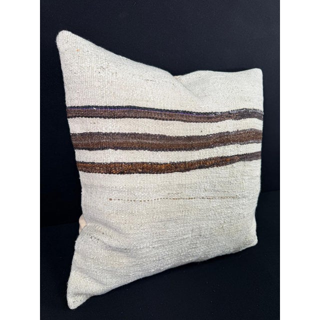 Turkish Hemp Pillow Cushion Natural Beige Brown Pillow Cushion Cover 24x24 #30342 Enhance your home decor with our Kilim...