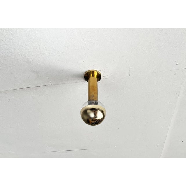 Imposing mid century ceiling or wall light from staff according to a design by the japanese designer motoko ishii. Here in...