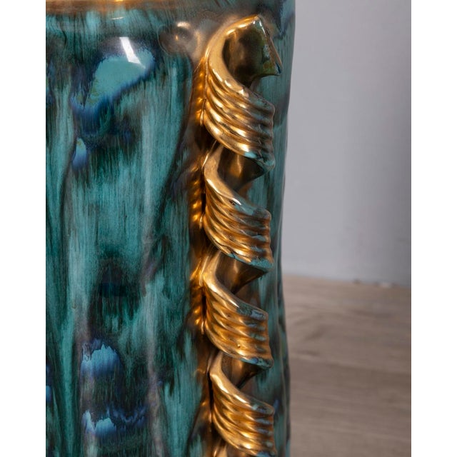 Blue Large Vintage Ceramic Vase, Italy, 1960s For Sale - Image 8 of 13