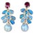 Bochic "Orient" Vintage Ruby, Opal & Sapphires Earrings Set 18K Gold & Silver For Sale - Image 15 of 18