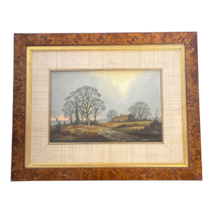 Vintage English Oil on Board Landscape by Vincent Selby