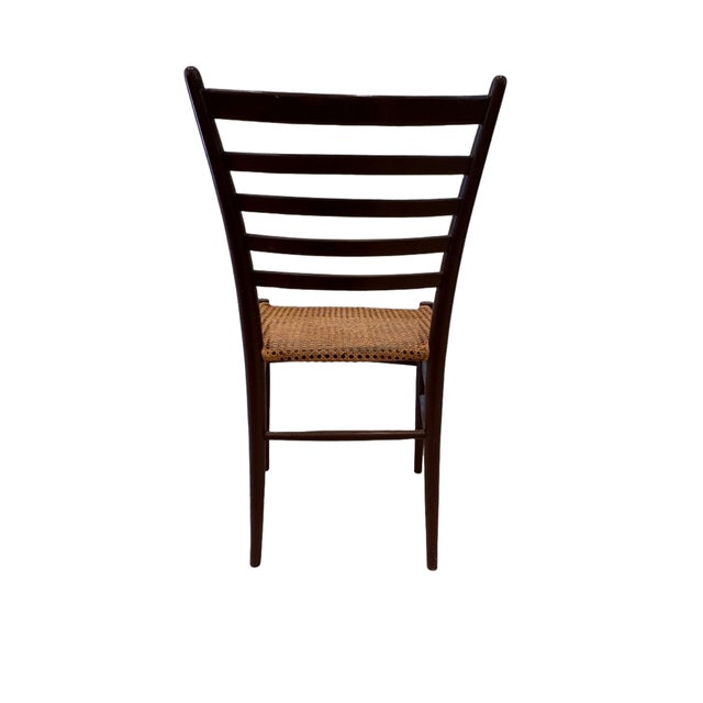 Vintage Italian Gio Ponti Style Chiavari Ladder-Back Cane Dining Chairs, Set of 4, C. 1960s For Sale In Miami - Image 6 of 10