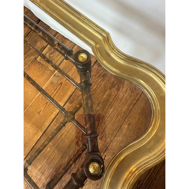 Metal Classic Faux Bamboo Brass & Glass Tray Top Coffee Table For Sale - Image 7 of 12