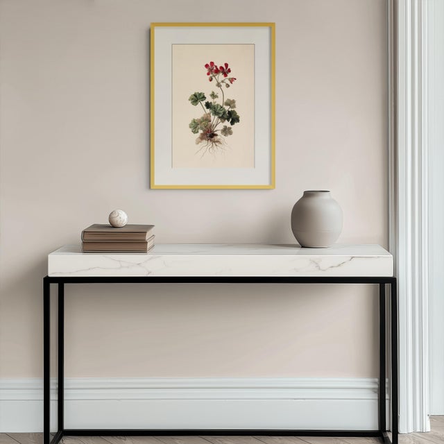 2020s 8" X 12" 'Geranium Robertianum' - Botanical Herbarium Watercolor & Pencil Flower Print For Sale - Image 5 of 5