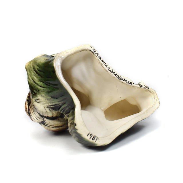 Ceramic Late 20th Century Ceramic Sitting Owl Figurine Model For Sale - Image 7 of 8