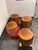 Organic Modern Live Edge Tree Side Table/ Stools, Set of Four For Sale - Image 4 of 12