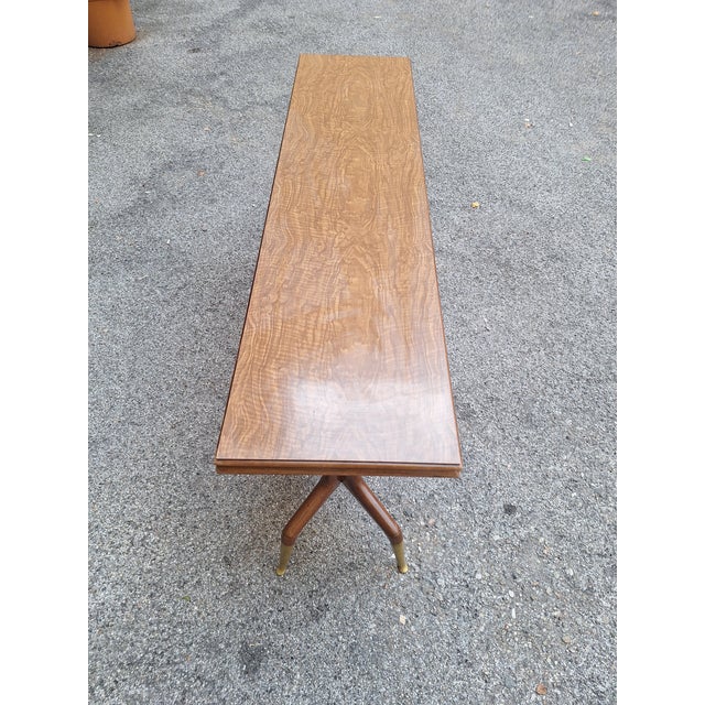 Wooden Console Table with Burl Wood Top and Formica Top, 1950s For Sale - Image 10 of 18