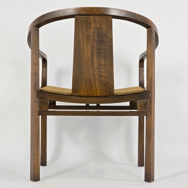 Baker Furniture Company Michael Taylor for Baker Furniture MCM Asian-Style Dining/Club Chairs - Set of 4 For Sale - Image 4 of 10