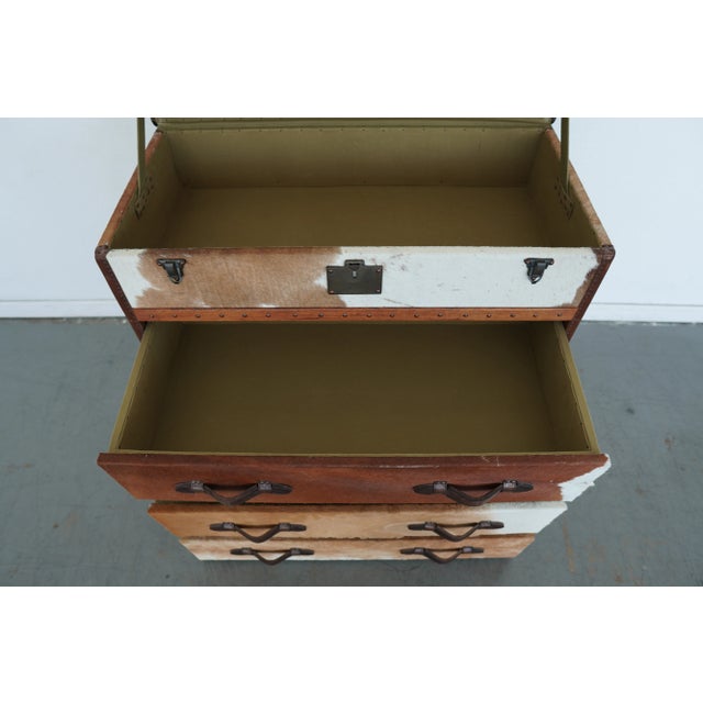 Animal Skin Globetreckker Chest Attributed to Timothy Oulton For Sale - Image 7 of 15