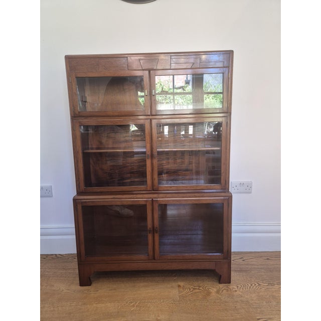 Vintage Art Deco Glazed Mahogany Sectional Bookcase from Minty Oxford, 1930s For Sale - Image 6 of 15