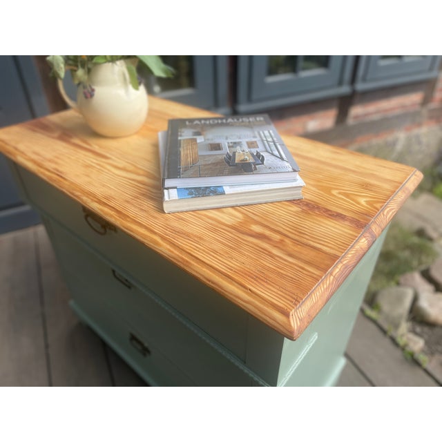 Green Antique Chest of Drawers, 1890s For Sale - Image 8 of 18