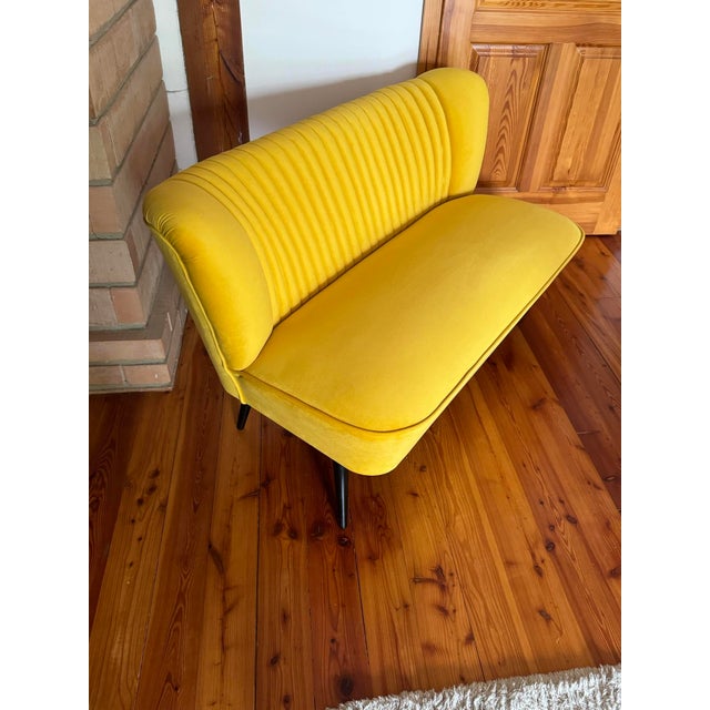Mid-Century Scandinavian Modern Velvet Sofa, 1950s For Sale - Image 6 of 8