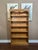 Antique English Country Pine Bookcase Bookshelf Tall Narrow Open Shelf C1900 For Sale - Image 4 of 18