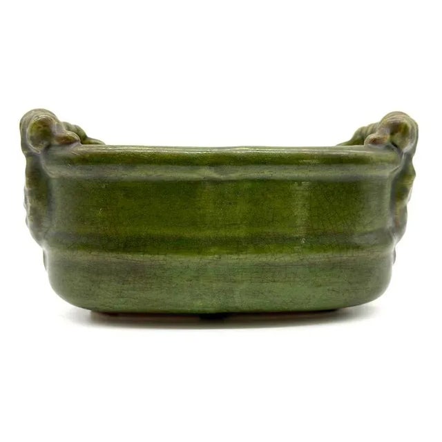 Mid 20th Century Green & Yellow Planter For Sale - Image 10 of 11