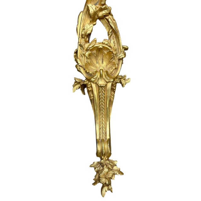 Art Nouveau Pair French Art Nouveau Dore' Bronze Sconces Ca. 1900 For Sale - Image 3 of 5