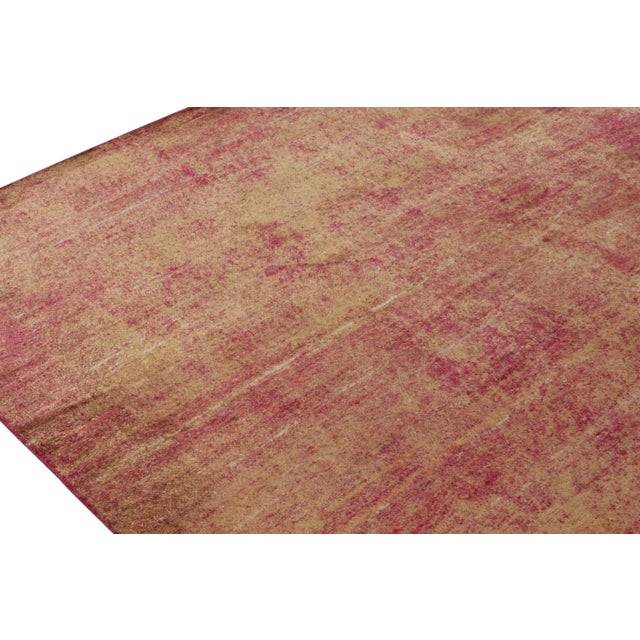 2010s Rug & Kilim’s Oversized Contemporary Rug in Red and Gold Striations For Sale - Image 5 of 7