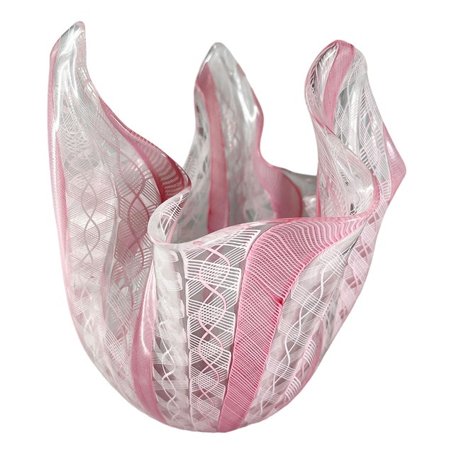 Fazzoletto Murano Glass Vase by Fulvio Bianconi for Venini, 1950s For Sale