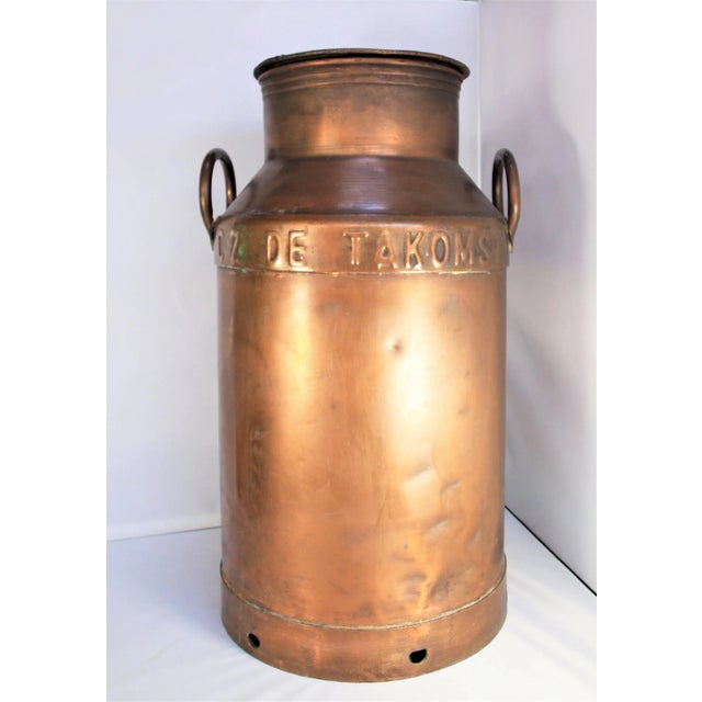 Metal 1940s Copper Milk Pail From Holland For Sale - Image 7 of 7
