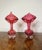 Victorian Cranberry Glass Jack in the Pulpit Vases, 1860s, Set of 2 For Sale - Image 6 of 6