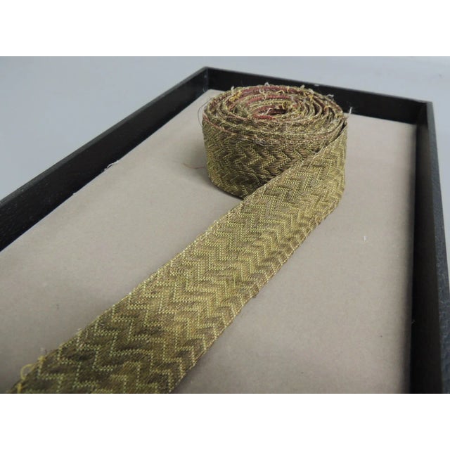 Traditional Antique Woven Gold Metallic Threads Decorative Trim For Sale - Image 3 of 4