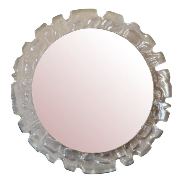 Vintage Round Backlit Mirror from Hillebrand Lighting For Sale