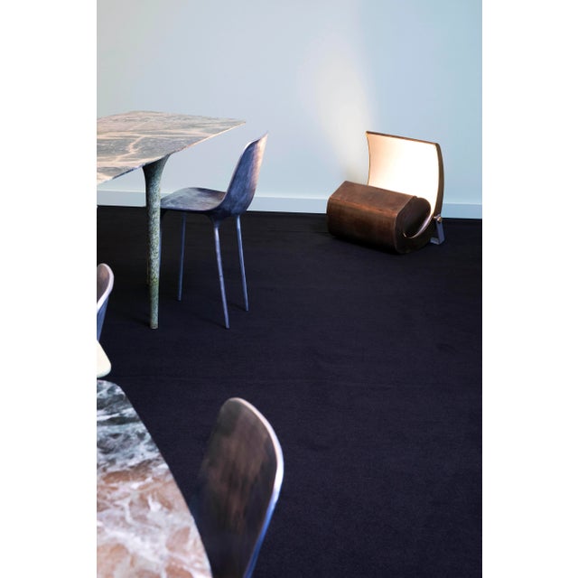 Le Corbusier 'Escargot' sculptural cast brass floor lamp for Nemo. This nature-inspired sculptural floor lamp was...