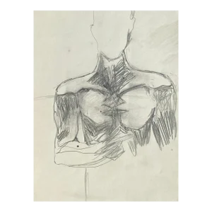 1970s Larry Connatser Male Figure Drawing