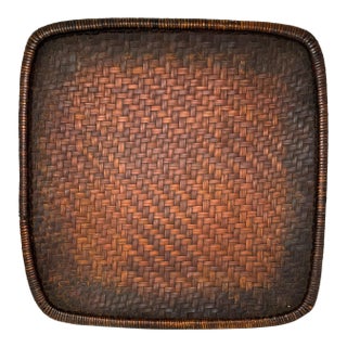 Mid 20th Century Philippine Ifugao Winnowing Basket - 22" L X 22.25" W For Sale
