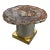 Arizona Petrified Wood Slab Table on Brass and Stainless Base For Sale