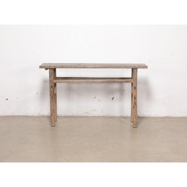 Vintage Rustic Pine Console Table For Sale - Image 4 of 4
