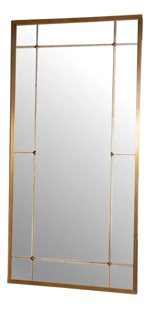 Brass Diamond Studs Distressed Mirror from Pescetta Home Decoration