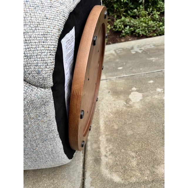 Crate & Barrel Swivel Chair in Fog Linen - Brand New Never Been Used For Sale - Image 9 of 10