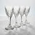 This set of four Kusak Cut Glass Works Chantilly Lace water goblets was produced in Germany during the Late 20th Century....