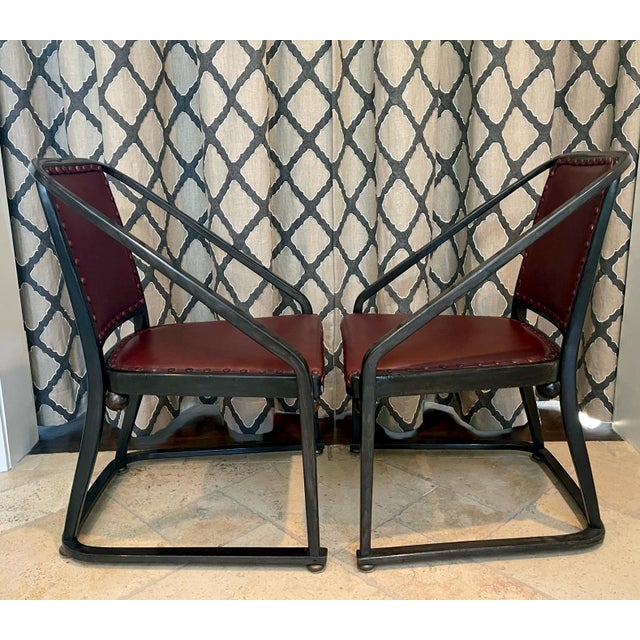 Rare Pair of Josef Hoffmann Model 725 B/F Chairs for J. & J. Kohn For Sale - Image 9 of 18