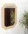 Tan Tessellated Frame Octagonal Rectangle Shape Brass Inlay Wall Mirror For Sale - Image 8 of 10