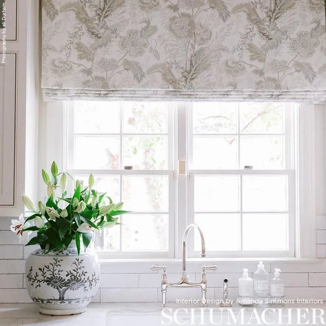 Based on a 19th-century French Indienne print and reinterpreted on a fine Linen ground. The allover floral motifs are...