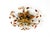 Elegant and rare 1960s florentine-style ceiling or wall lamp. Manufacturer: banci firenze. Made in italy. a highly refined...