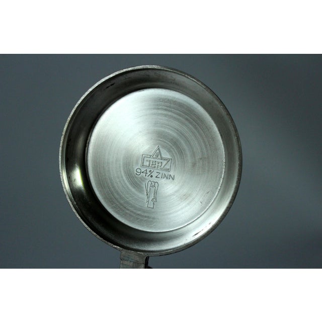 Metal Original Gerz Stoneware Beer Mug With Pewter Lid, Eagle in Mountain Motif, Vintage For Sale - Image 7 of 10