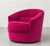 Textile Postmodern Pink Swivel Lounge Chair / Armchair in the Style of Vladimir Kagan, C. 1980's For Sale - Image 7 of 9