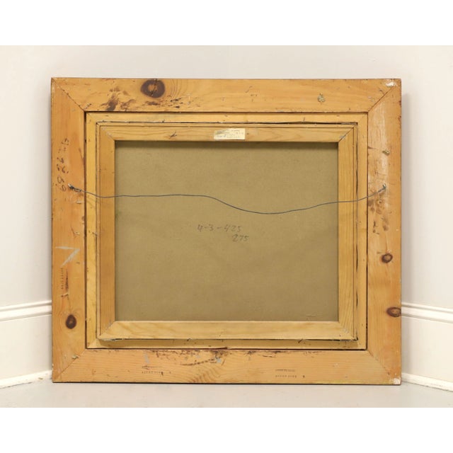 Wood 20th Century Original Oil on Canvas Painting - Bunnies - Signed C. Buronson For Sale - Image 7 of 9