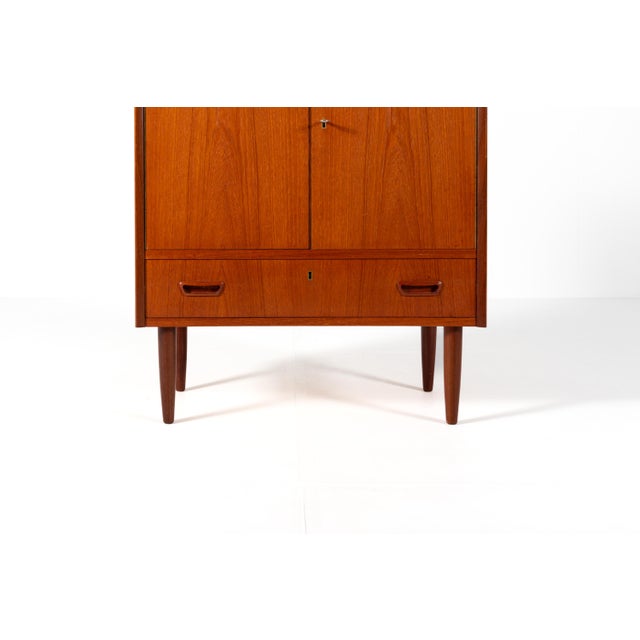 Brown Vintage Danish Teak Cabinet with Drawer, 1960s For Sale - Image 8 of 13