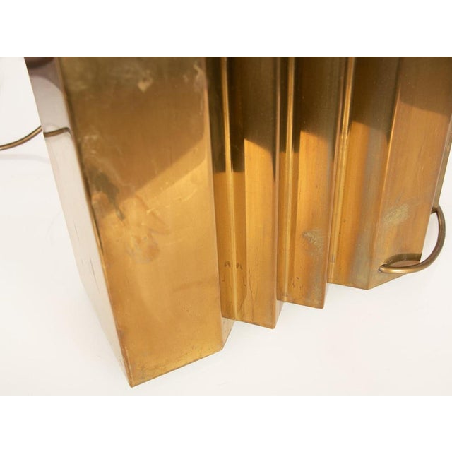 Large Brass Table Lamp by G. Autier, France, 1970s For Sale - Image 11 of 13