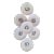 LastCHANCE!Wedgwood Susie Cooper Black Fruit Salad Plates Pear, Apple, Grape, Peach & Cherry - Set of 7 For Sale