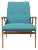 Blue Armchair, 1950s For Sale